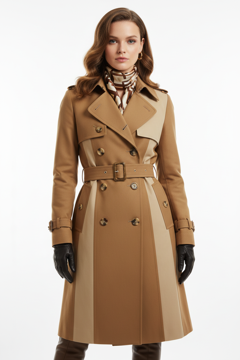Olivie Classic Trench Coat - Luxury Outerwear